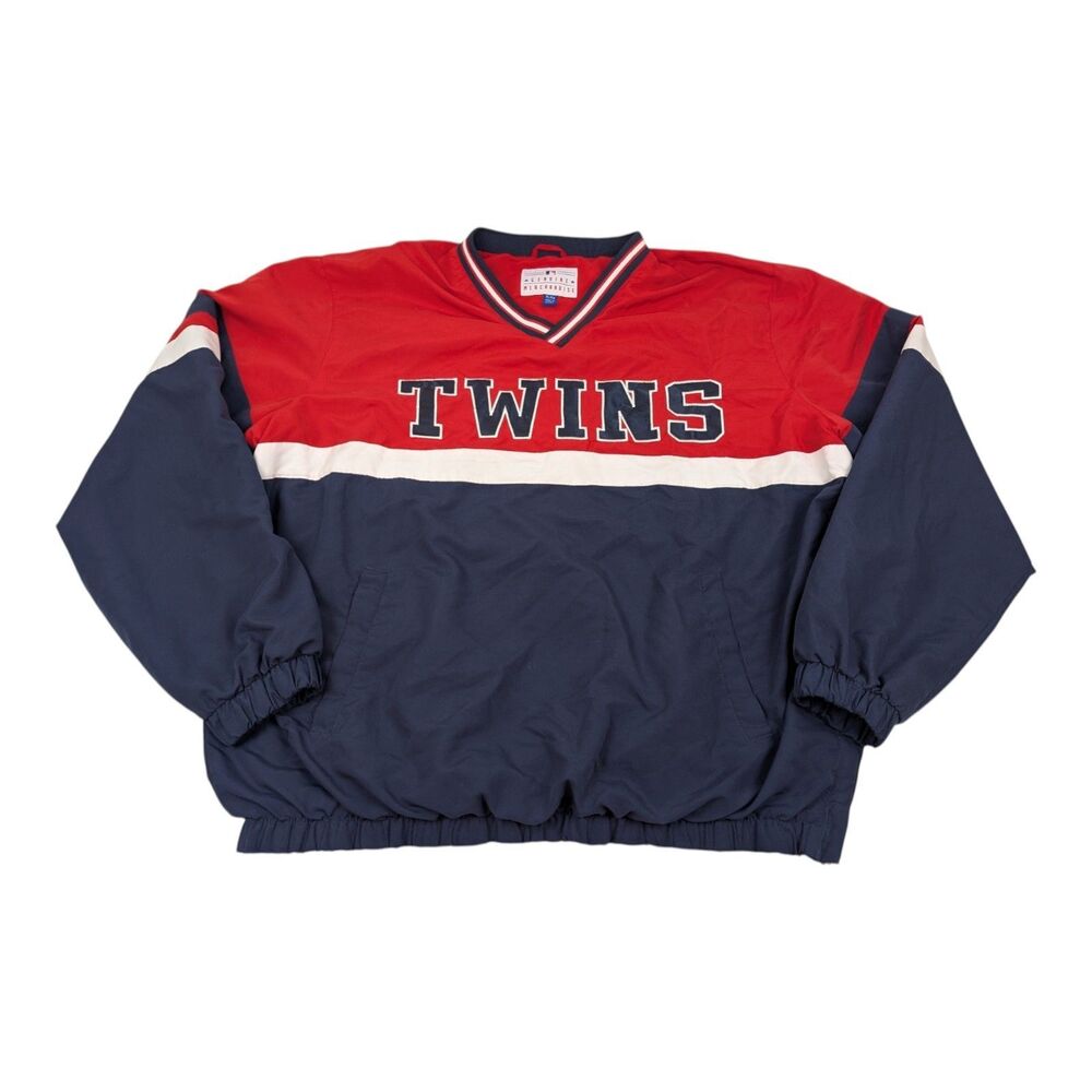 Minnesota Twins MLB Baseball Logo Red White & Blue XL Pullover‎ Jacket Lined